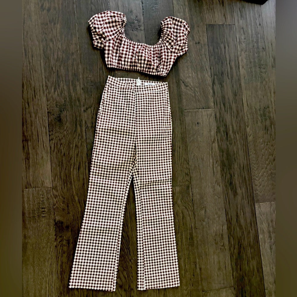 Peppermayo Brown Gingham Set